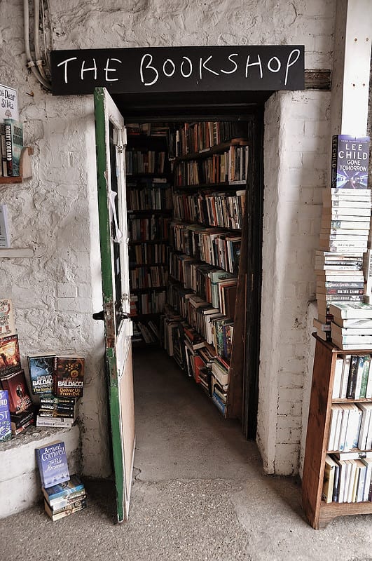 Old style bookshop entrance